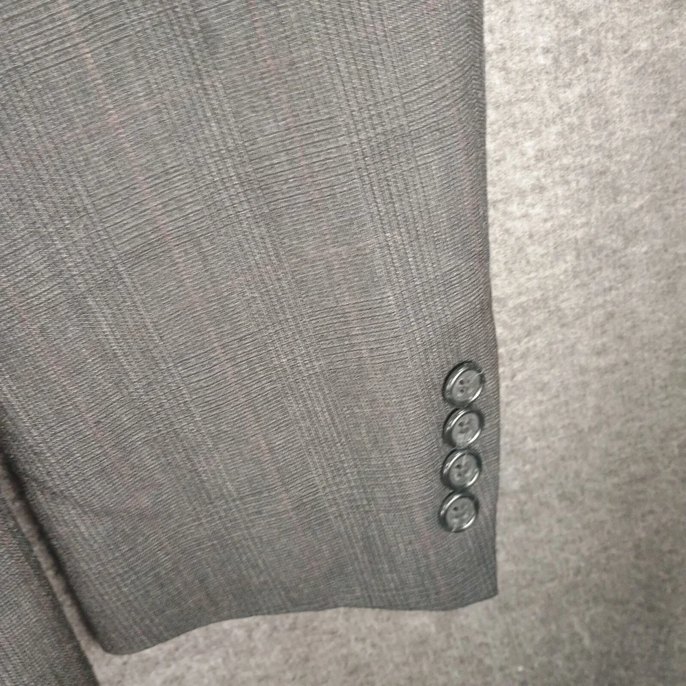 Hart Schaffner Marx Blazer Men 48L 100% Virgin Wool Black Pocket Softly Tailored
